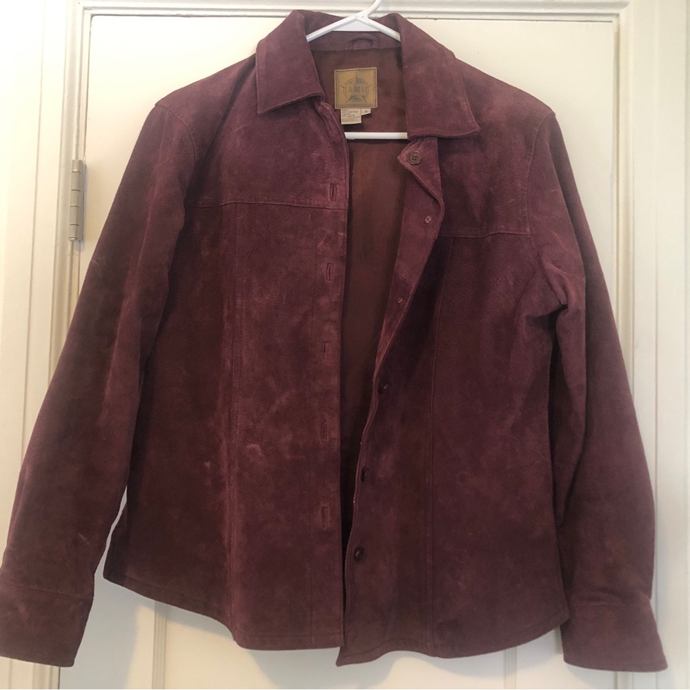 100% Leather Burgundy Jacket